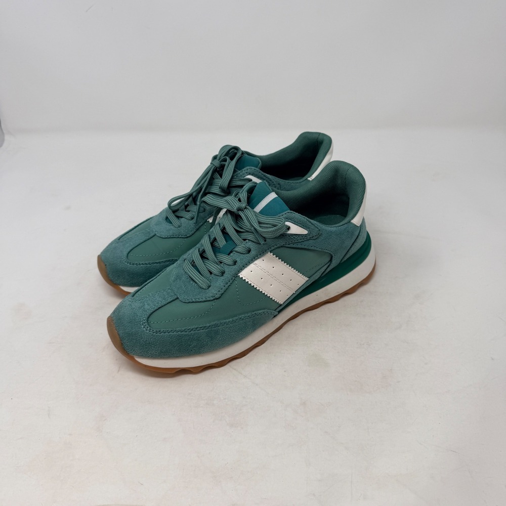 Steve Madden Percie Sneakers Green 6.5 Pop of Color Retro Sporty Preppy